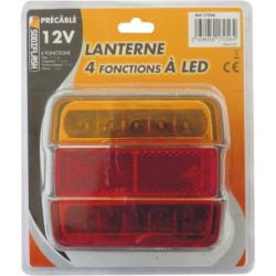Lanterne 4 fonctions carre led