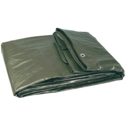 Bâche de protection renforcée en plastique 100% imperméable - Taliaplast - 8 x 10 mètres - Verte