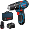 Perceuse Visseuse à Percussion Bosch GSB 12V-15 2 Batteries 12V 2,0Ah Chargeur et Sacoche