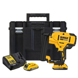 Agrafeuse 18GA XR 18V 2Ah Li-Ion Brushless 2 batteries coffret T-STAK Dewalt