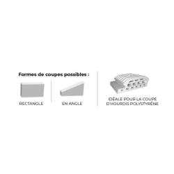 Arche de découpe avec fil chaud Edma pour polystyrène spécial ITE