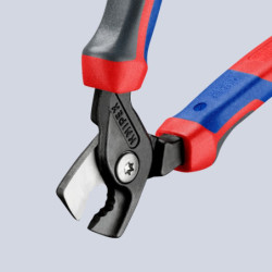 Coupe câbles StepCut Knipex 165 mm - Fils cuivre et aluminium Ø 15 mm - Poignées bi-matière