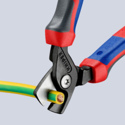 Coupe câbles StepCut Knipex 165 mm - Fils cuivre et aluminium Ø 15 mm - Poignées bi-matière