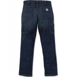 Jean de travail homme type charpentier stretch coupe droite Bleu Indigo