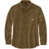 Chemise homme Plaid manches longues en flanelle Marron