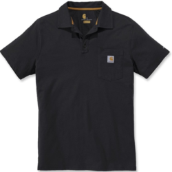 Polo homme Force manches courtes poche poitrine Noir