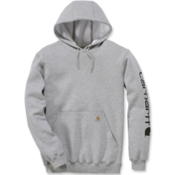 Sweat homme Sleeve Logo à capuche non zippé logo Carhartt sur manche Gris Argent