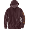 Sweat homme Sleeve Logo à capuche non zippé logo Carhartt sur manche Prune