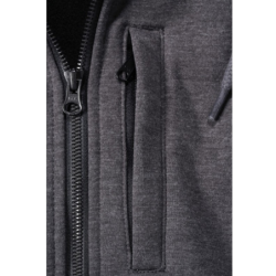 Sweat homme Wind Fighter à capuche zippé déperlant et anti-vent Gris Foncé