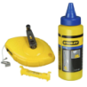 Kit Cordeau traceur Stanley 30 m + poudre à tracer 113 g et niveau ficelle