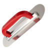 Platoir chapiste inox double arrondi 32 x 10cm