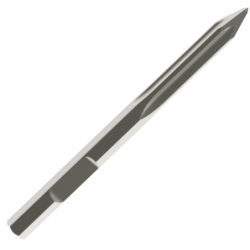 Burin pointu pour béton Bosch avec emmanchement hexagonal longueur 400mm
