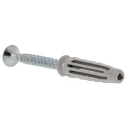 Cheville nylon Pro6 avec vis pour matériaux pleins et creux
