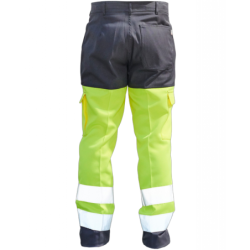 Pantalon haute visibilité Vision II - Gris et jaune fluo