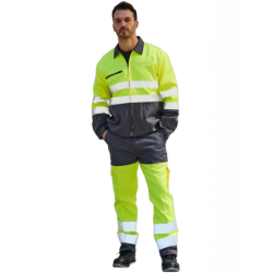 Pantalon haute visibilité Vision II - Gris et jaune fluo
