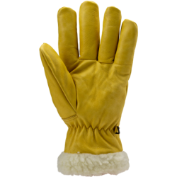 Gant fourré d'hiver cuir vachette pleine fleur Islande