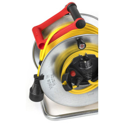 Enrouleur électrique Brennenstuhl Silver Jardi 4 prises 16A 230V H05VV-F 3G1.5