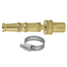 Lance d'arrosage laiton jet réglable embout cannelé avec 1 collier serrage