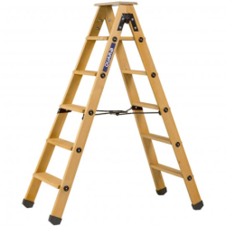 Escabeau bois double accès