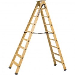 Escabeau bois double accès
