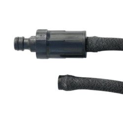 Tuyau poreux 13x16mm noir avec raccords pour arrosage goutte à goutte ou enterré