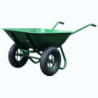Brouette à 2 roues gonflables crantées Altrad 9150 verte - 200 kg et 150 litres max