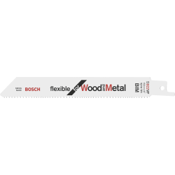 Lame scie sabre bois métal Bosch S 922 VF Flexible for Wood and Metal 150x19x0,9mm lot de 5