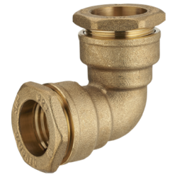 Coude égal en laiton pour alimentation eau potable