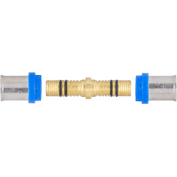 Raccord à sertir double multi profils pour tube multicouche Laiton