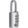 Cadenas aluminium à combinaison 3 chiffres 28 mm anse acier argent