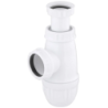Siphon de lavabo réglable en hauteur plastique blanc