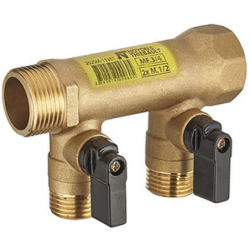 Collecteur avec vannes pour tube PER et multicouche MF 20 x 27 M 15 x 21 Laiton
