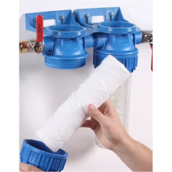 Cartouche filtrante anti impuretés diamètre 65 mm fils polypropylène pur efficacité 12 mois
