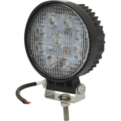 Phare de travail rond 9 LED 10/32V 27W 1800lm faisceau longue portée