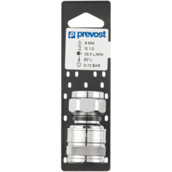 Raccord automatique pour circuit d'eau fileté femelle passage libre 0.3 bar 33.5 Litre/min