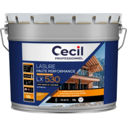 Lasure bois protection élevée Cecil LX530 satinée