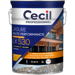 Lasure bois protection élevée Cecil LX530 satinée