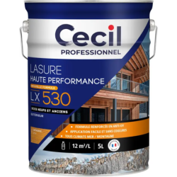 Lasure bois protection élevée Cecil LX530 satinée