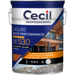 Lasure bois protection élevée Cecil LX530 satinée