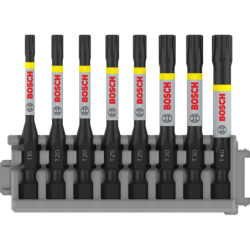 Kit 8 Embouts de vissage qualité Impact T15 2xT20 2xT25 2xT30 T40 50 mm