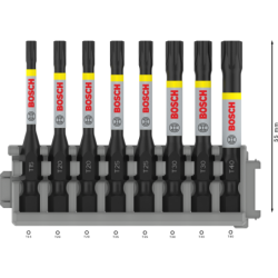 Kit 8 Embouts de vissage qualité Impact T15 2xT20 2xT25 2xT30 T40 50 mm