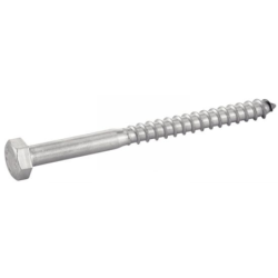 Vis à bois tête hexagonale tirefond inox A4 DIN 571