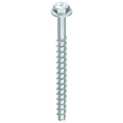 Vis béton Multi Monti Plus tête hexagonale avec embase zingué blanc M07.5x35 mm - Boîte de 100