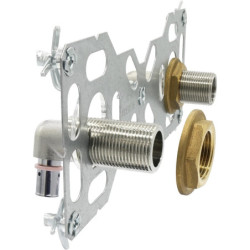 Platine de fixation murale double pour PER à sertir Sorties mâles 20 x 27