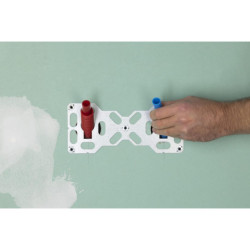 Platine de fixation murale double pour PER à sertir Sorties mâles 20 x 27