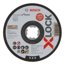 Disques à tronçonner X-LOCK pour l'Inox et le metal Standard 125X1.6X22.23