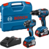 Perceuse sans fil GSR 18V-55 + Visseuse à chocs GDR 18V-200 avec 2 batteries et chargeur en L-Case