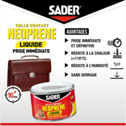 Colle contact puissante néoprène liquide Sader tous matériaux 250ml