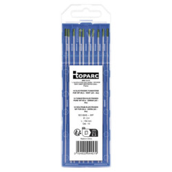 10 Électrodes tungstène WP diamètre 2.4mm vert