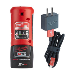 Chargeur compact USB M12 Milwaukee pour batterie 12V